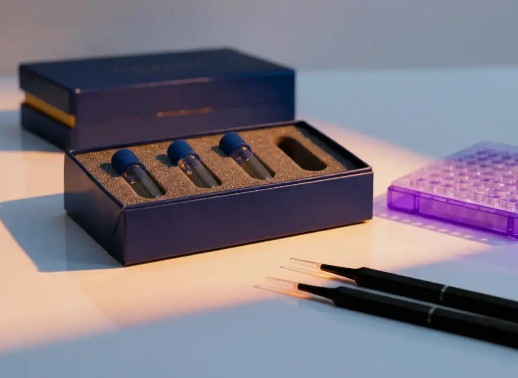 0.2ml Thin Wall Clear PCR Strip Tubes with Individual Attached Flat Strip Caps, Clear. Non -constant,